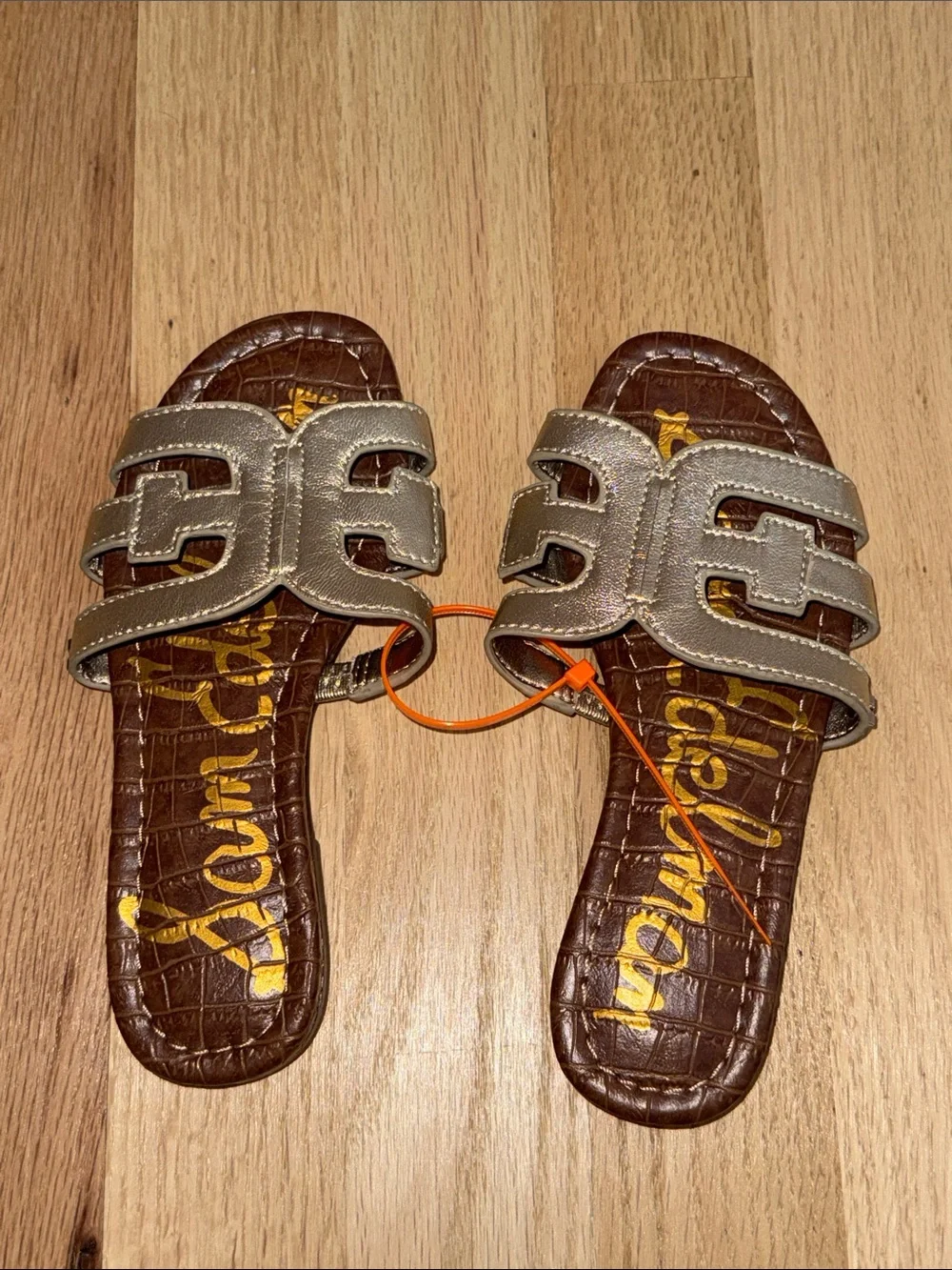Sam Edelman Kids Metallic Gold Slide Sandals
